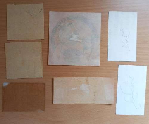 Lot of 7 vintage SA product advertising stickers - see listing for detail