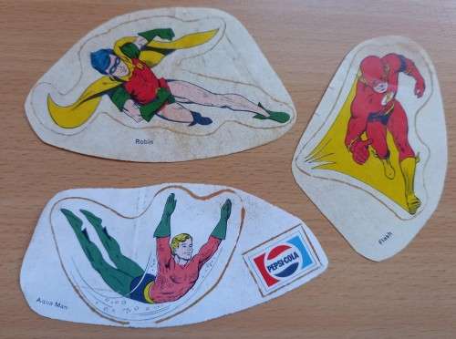 Rare full set of 12 1970s DC Justice League Pepsi sticker cards - price reduced!