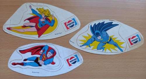 Rare full set of 12 1970s DC Justice League Pepsi sticker cards - price reduced!