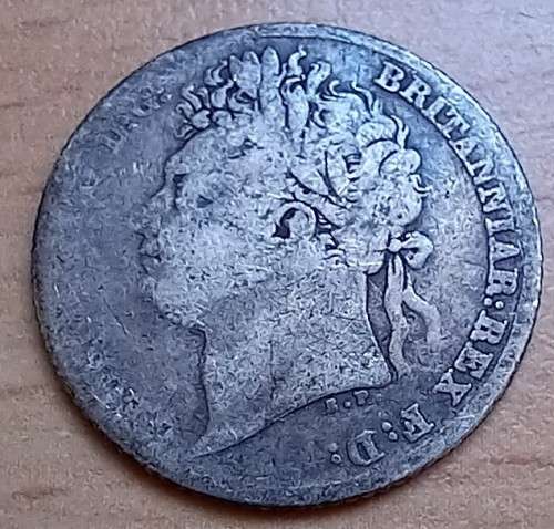 1824 Great Britain sterling silver 6 Pence