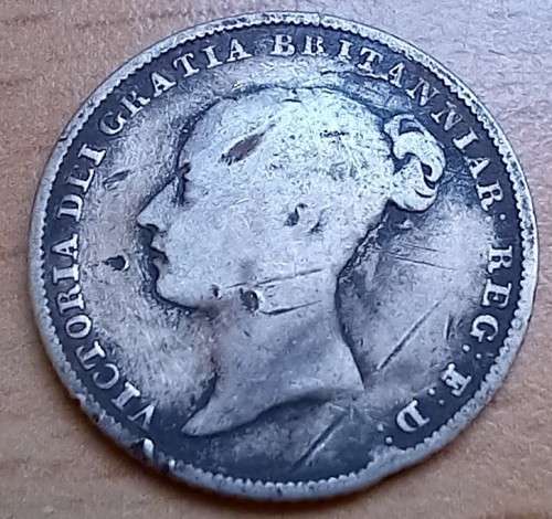 1842 Great Britain sterling silver 6 Pence *very rare