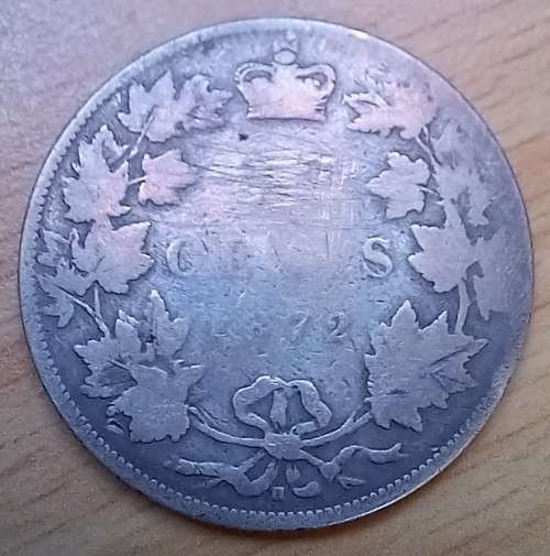 1872 Canada sterling silver 50 Cents *very rare, only 80 000 minted
