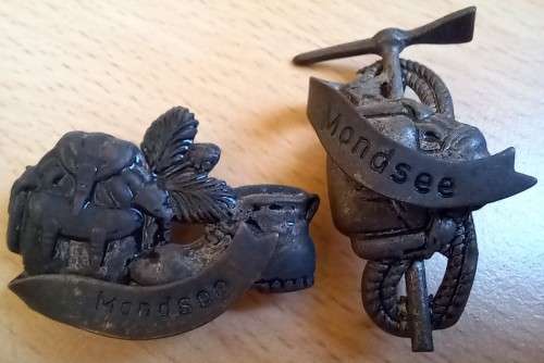 Pair of very old Mondsee Austria hiking badges