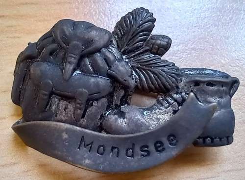 Pair of very old Mondsee Austria hiking badges