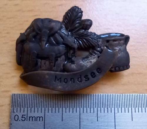 Pair of very old Mondsee Austria hiking badges