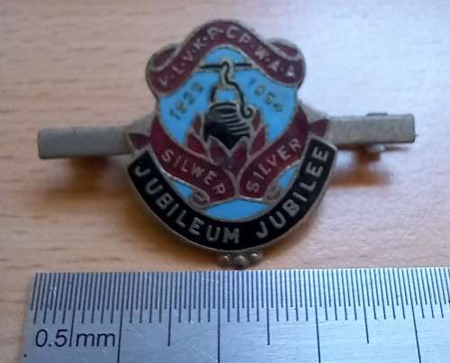1954 Cape Province Women`s Agricultural Association CPWAA silver jubilee badge