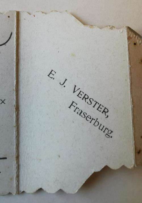 Stunning Boer War-era hand-made wedding invitation, Beaufort West 1899