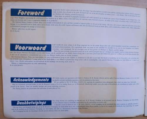 Vintage Bokomo sticker album: SA Wild Flowers - 8 stickers missing