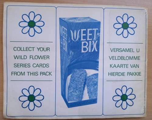 Vintage Bokomo sticker album: SA Wild Flowers - 8 stickers missing