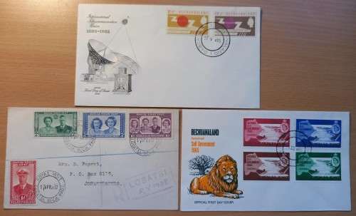 Bechuanaland lot of 3 FDCs / covers 1947 & 1965