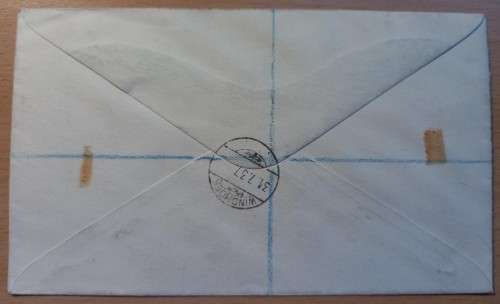 1937 South West Africa cover Windhoek to Johannesburg