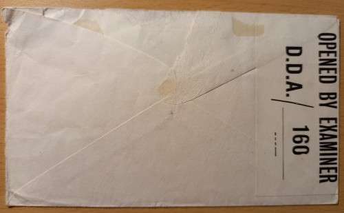 1943 New Zealand cover Dunedin to South Africa - opened by examiner