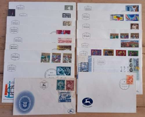 Israel lot of 17 FDCs 1951 to 1988