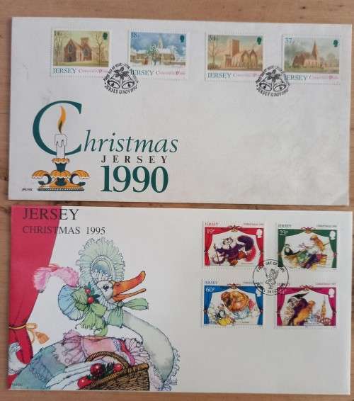 Jersey lot of 15 FDCs: 1990, 1995 & 1996 - some high values