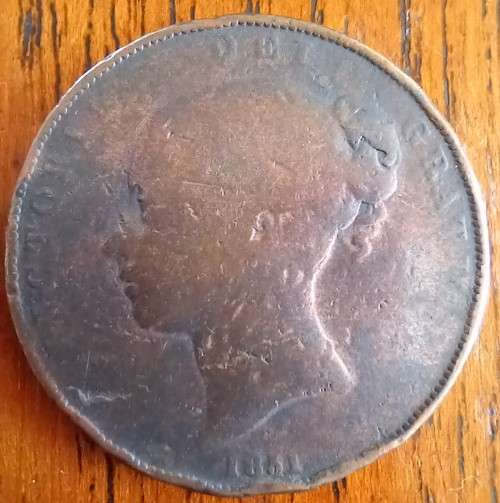 1851 Great Britain 1 Penny