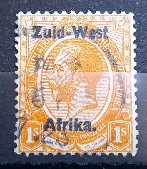 1923 SWA Zuid-West Africa overprint 1 Shilling used