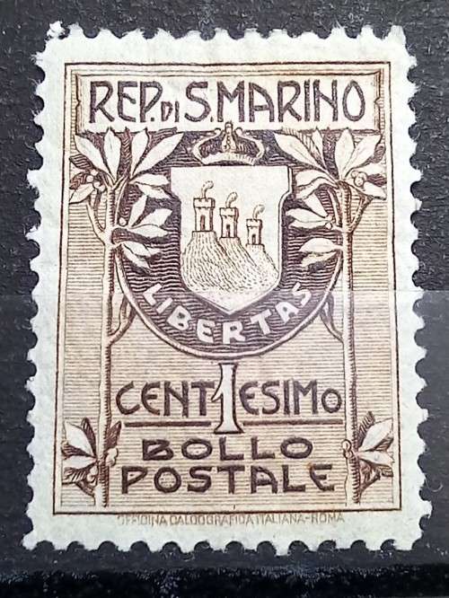 1907 San Marino 1 Cent HR