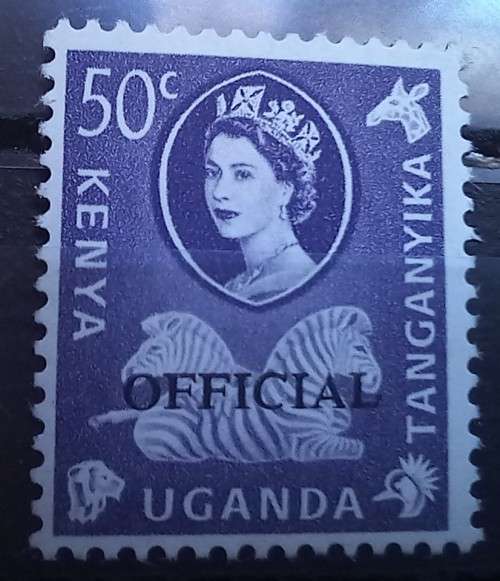 1960 Kenya, Uganda & Tanganyika full set of 8 official stamps, 5c to 5/ MH