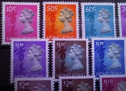 Hong Kong 1992 & 1993 Queen Elizabeth II set of 20 MNH stamps, CV $60