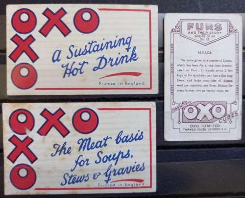 1927 & 1932 Oxo trade cards (x3)