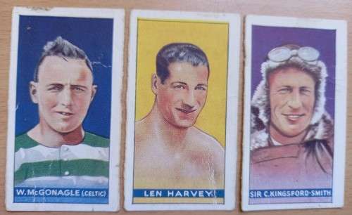1934 Trade Cards Sportsmen of the World (x3)