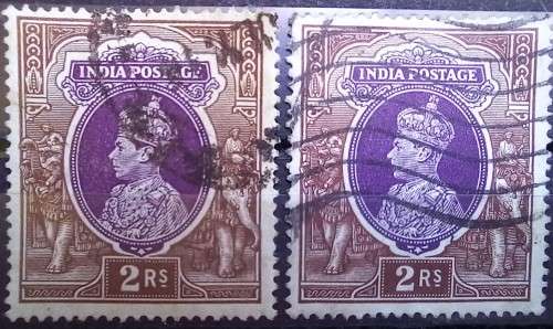 India 1937 to 1940 lot of 15 George VI, used stamps