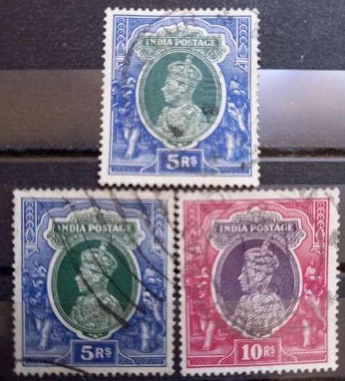 India 1937 to 1940 lot of 15 George VI, used stamps