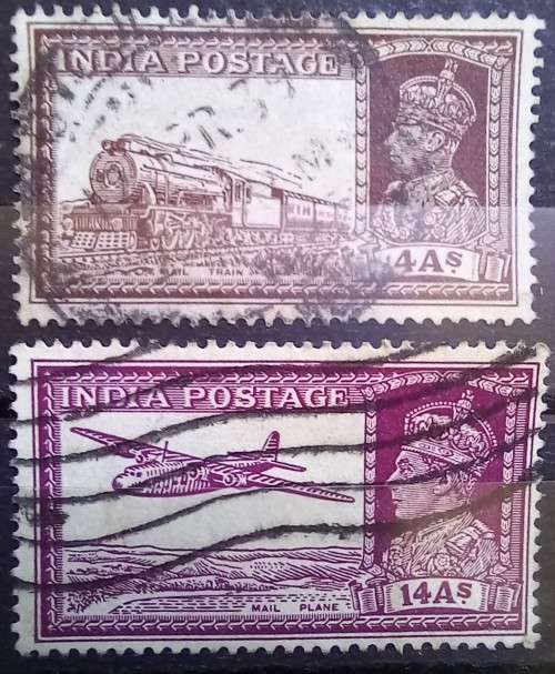 India 1937 to 1940 lot of 15 George VI, used stamps