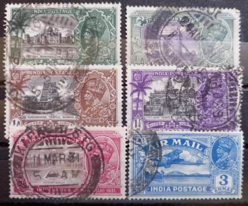 India 1929-1935 lot of 6 George V stamps