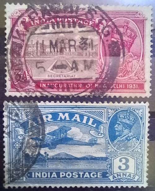India 1929-1935 lot of 6 George V stamps