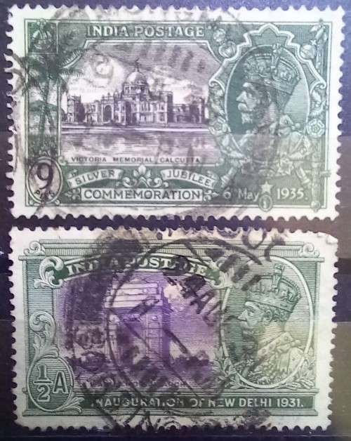 India 1929-1935 lot of 6 George V stamps