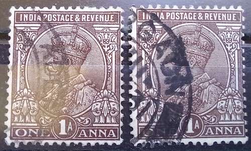 India 1913-1922 lot of 7 used stamps