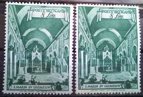 1949 Vatican City churches, lot of 8 MH & 1 used (100 Lire)