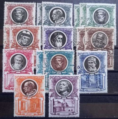 1953 Vatican City Pope heads, full set of 11 MH + extras