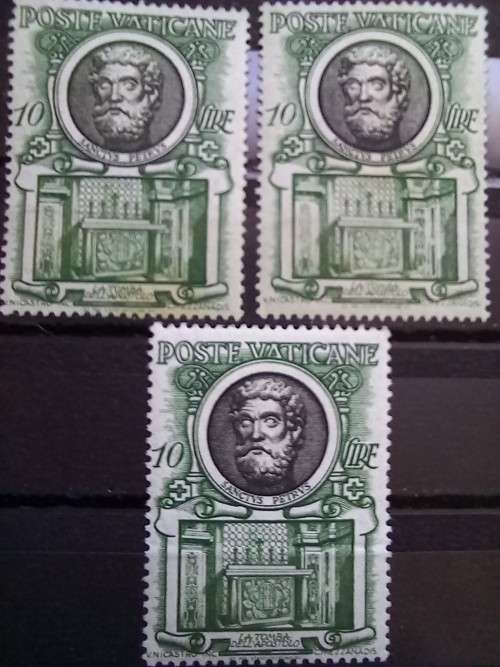 1953 Vatican City Pope heads, full set of 11 MH + extras