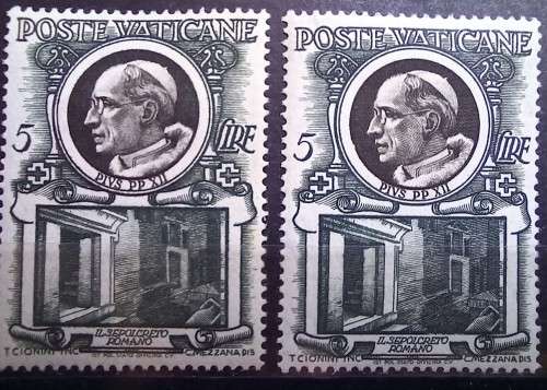 1953 Vatican City Pope heads, full set of 11 MH + extras