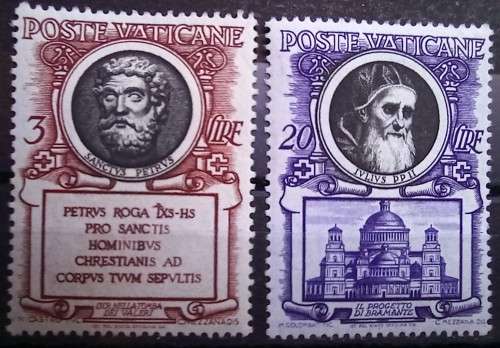 1953 Vatican City Pope heads, full set of 11 MH + extras