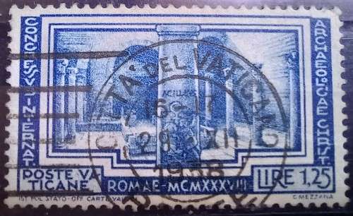 1938 Vatican City 1.25 Lire, used