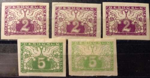 1919 Czechoslovakia lot of 5 express stamps MH