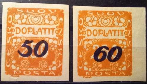 Czechoslovakia lot of 9 postage dues 1924 to 1927 MH
