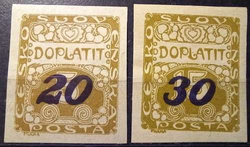 Czechoslovakia lot of 9 postage dues 1924 to 1927 MH