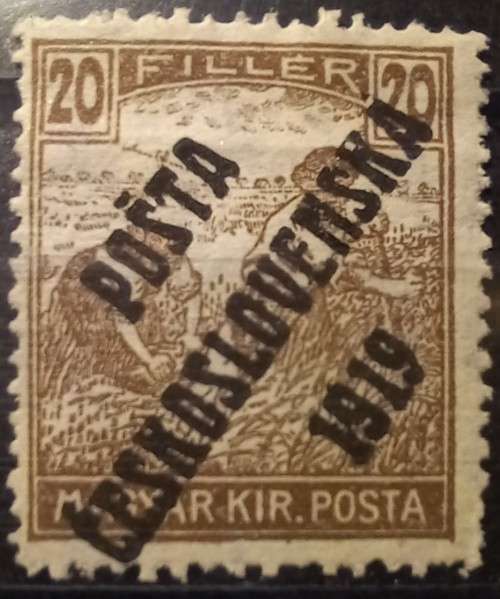 1919 Czechoslovakia 20 Filler overprint MH