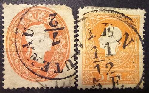 Austria 1859 to 1860 lot of 6 used stamps