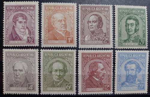 1935 Argentina definitives lot of 8 MH