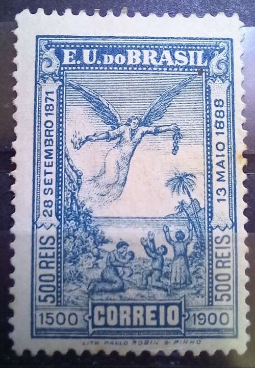 1900 Brazil full set of 4 Discovery of Brazil - 3 used, 1 MH