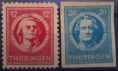 Germany lot of 4 Russian Occupation Zone + Insurance stamp MH