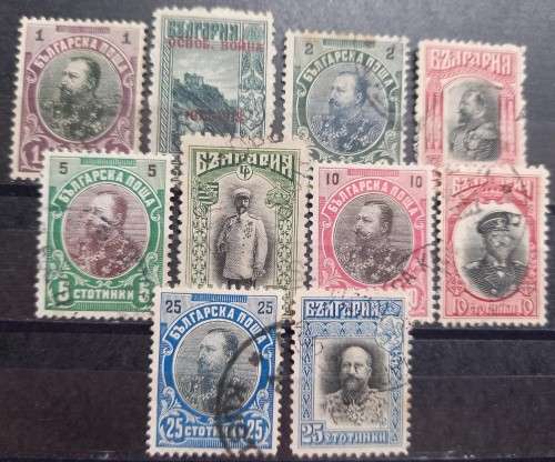 Bulgaria 1901 to 1913 lot of 9 used and 1 MH stamp