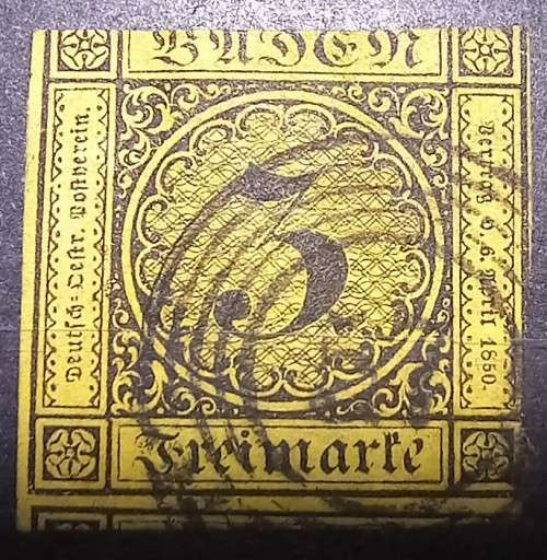 1951 Germany Baden 3 Kreuzer used
