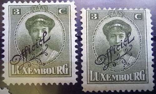 Luxembourg 1895 to 1928 lot of 7 MH and 1 used official stamps