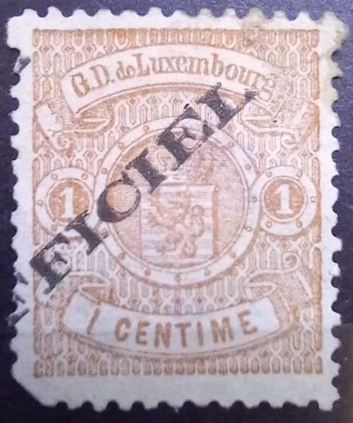 1875 Luxembourg 1c official stamp used